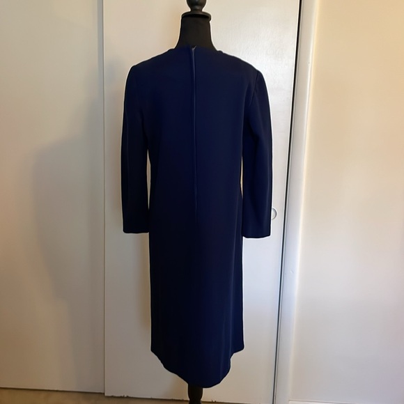 Dressbarn- long sleeved Blue Dress with square design on chest. Size XL. - Picture 4 of 5